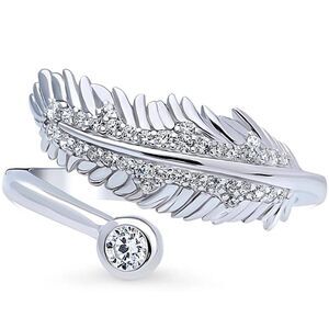 Pocahontas Native American Diamond Feather Ring